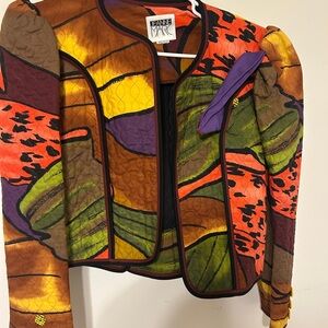 Jeanne Marc multi color vintage jacket